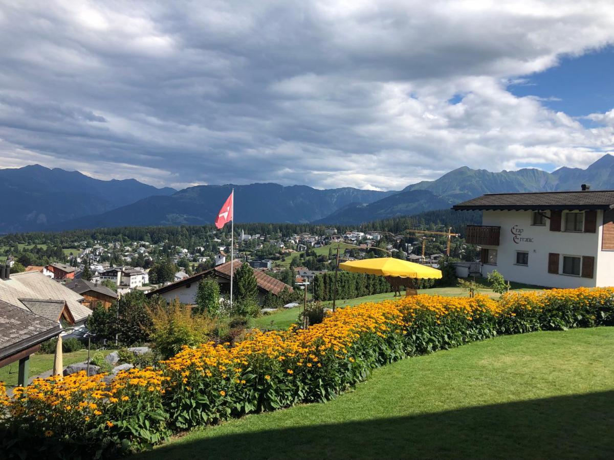 Casa Admisa, Spektakulaere Aussicht, Ski In And Out, Hochwertige Einrichtung, Valserstein Und Eiche Flims Buitenkant foto
