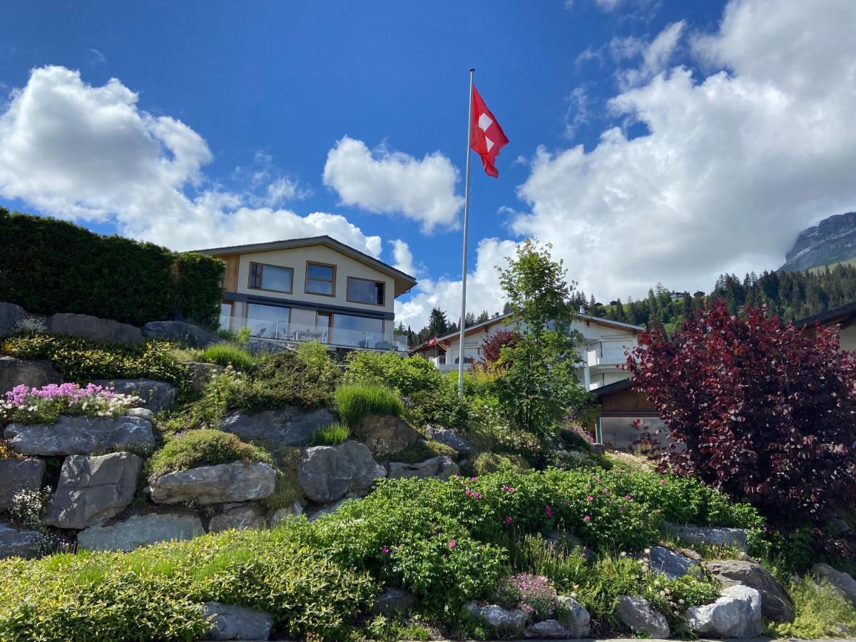 Casa Admisa, Spektakulaere Aussicht, Ski In And Out, Hochwertige Einrichtung, Valserstein Und Eiche Flims Buitenkant foto