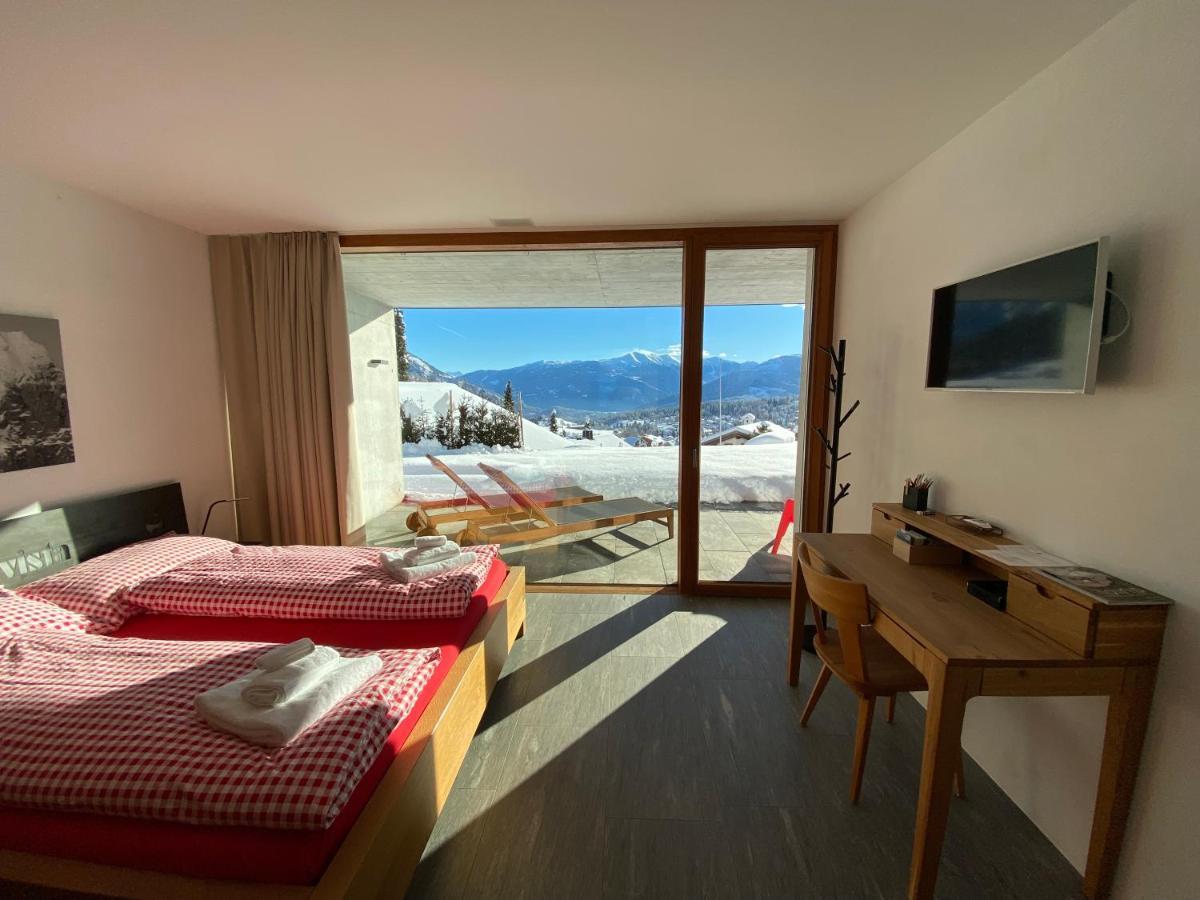 Casa Admisa, Spektakulaere Aussicht, Ski In And Out, Hochwertige Einrichtung, Valserstein Und Eiche Flims Buitenkant foto