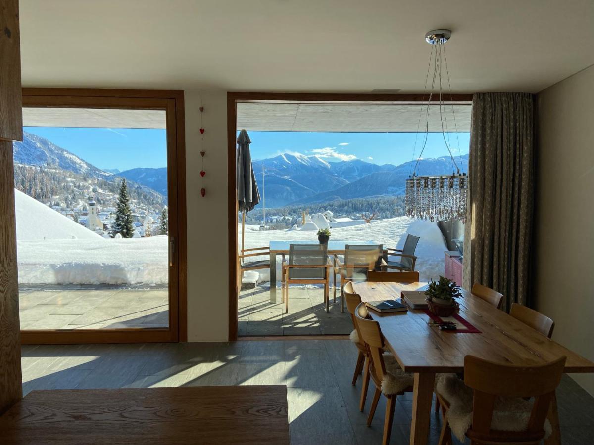 Casa Admisa, Spektakulaere Aussicht, Ski In And Out, Hochwertige Einrichtung, Valserstein Und Eiche Flims Buitenkant foto