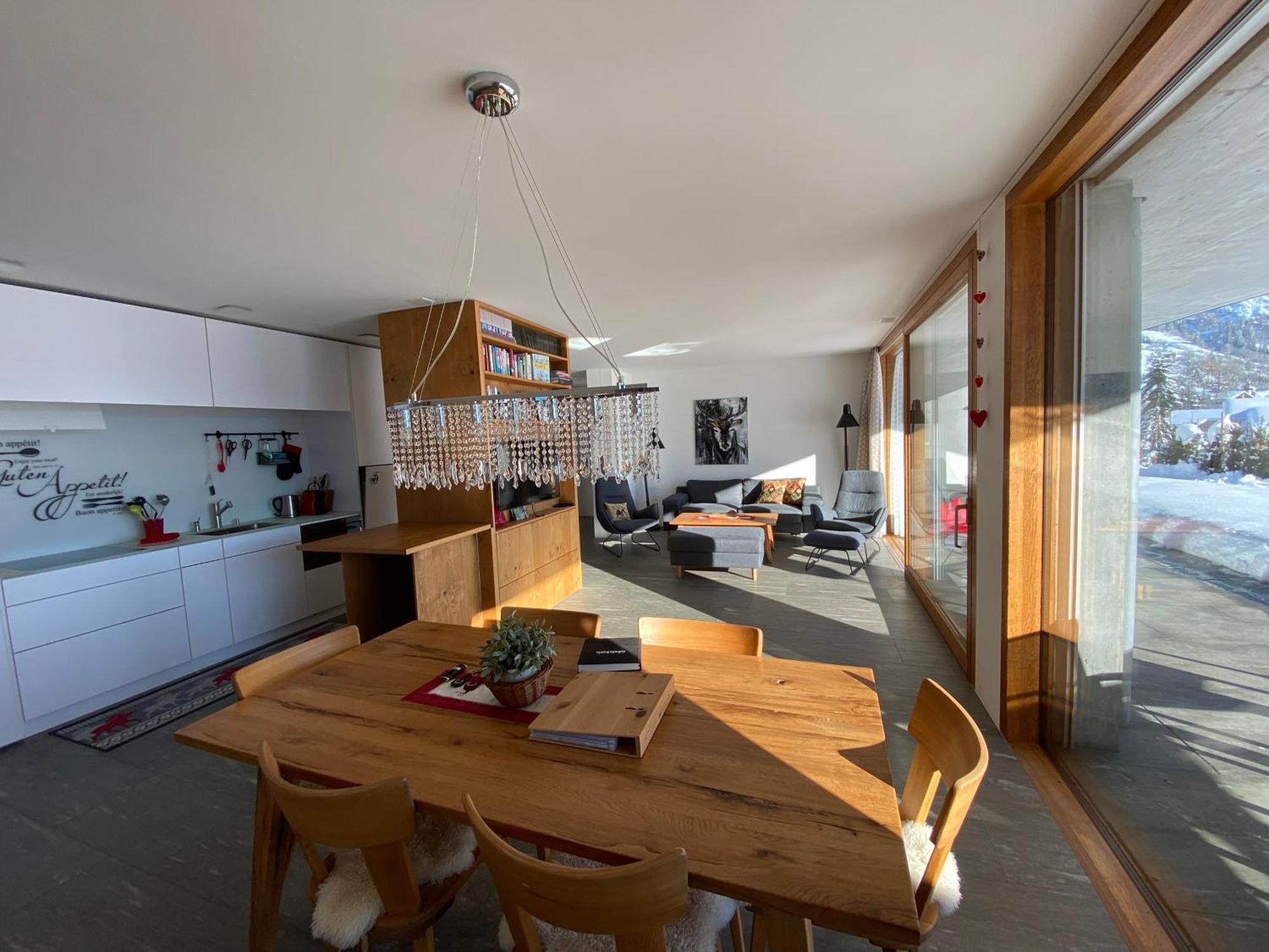 Casa Admisa, Spektakulaere Aussicht, Ski In And Out, Hochwertige Einrichtung, Valserstein Und Eiche Flims Buitenkant foto