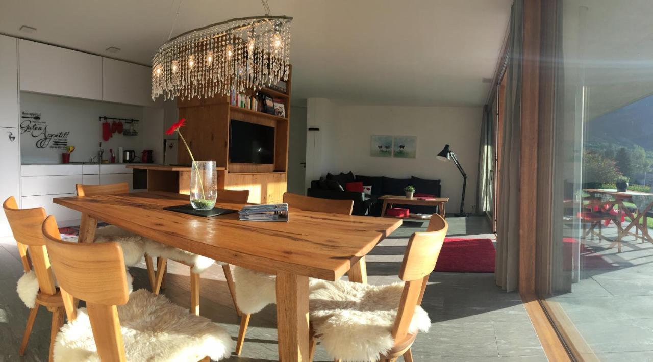 Casa Admisa, Spektakulaere Aussicht, Ski In And Out, Hochwertige Einrichtung, Valserstein Und Eiche Flims Buitenkant foto